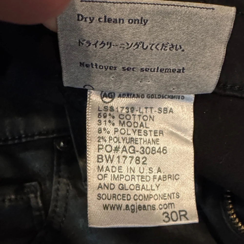 NWOT Adriano Goldschmied Legging Super Skinny Ankle Jeans Lace-Up Sides size 30 - Picture 10 of 16